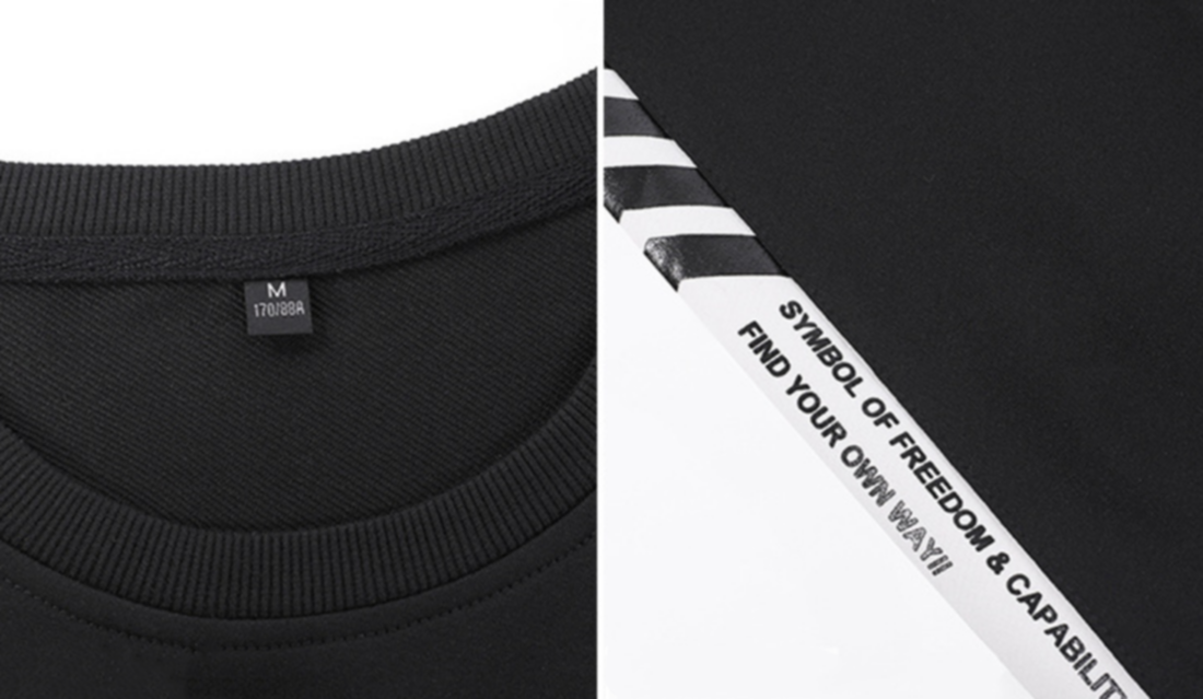 Printed Round Neck Long Sleeve Men′s Sport Suit